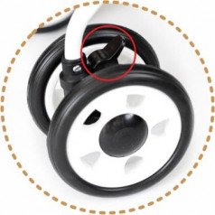 Передние колёса с блокировкой направления и амортизацией